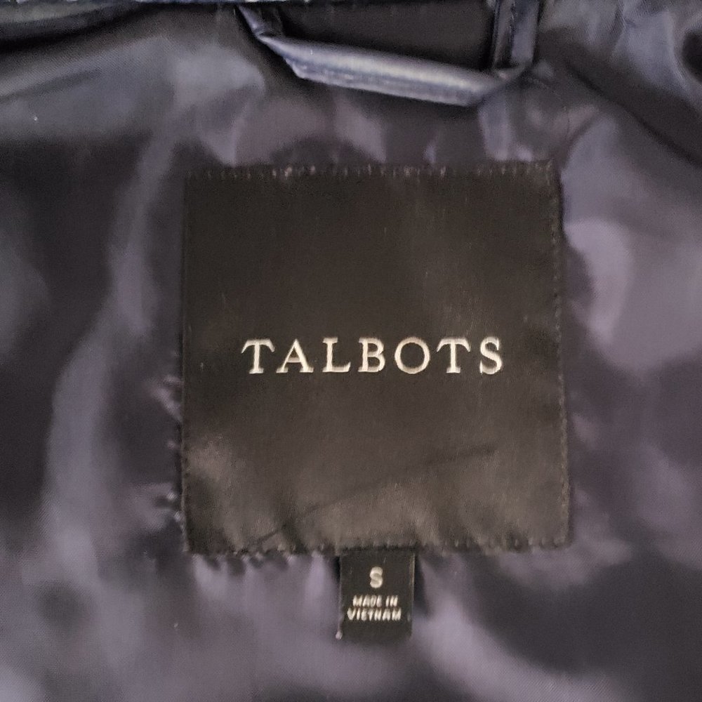 Talbots Navy Blue Quilted Snap-Front Vest, Small - Picture 10 of 10